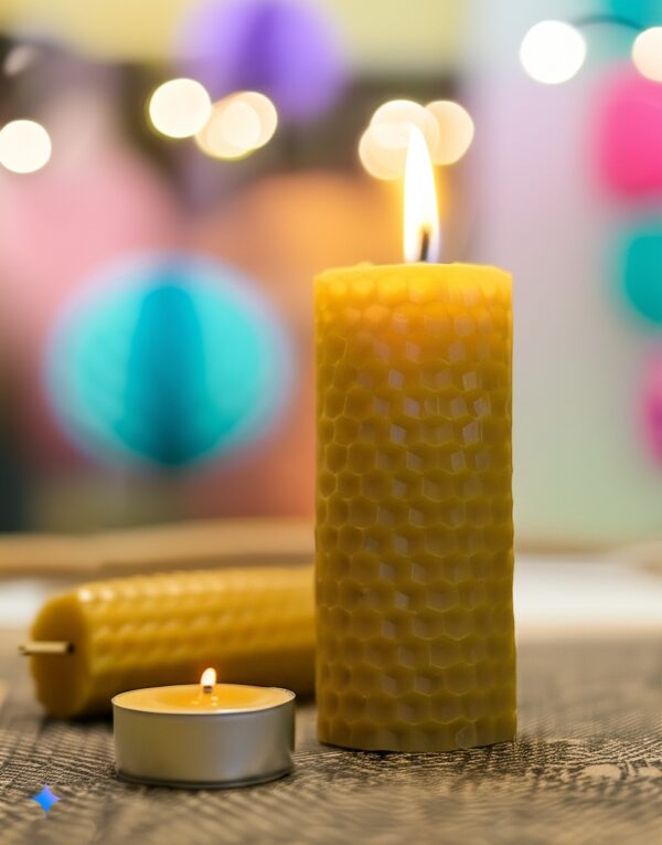 Velas de Cera de Abeja para Baby Shower